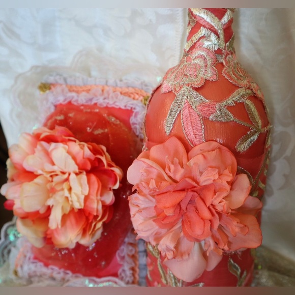 Hand Crafted Other - Hand Crafted Glass Bottle&Pillow Set Summer Dreaming In All Seasons